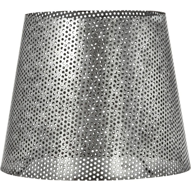 Metalowy ażurowy abażur Mia Halad srebrny 17cm